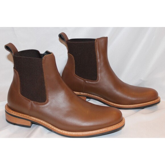 Nisolo Women's Carmen Leather Chelsea Boots Brown Size 5 NWOB‎ $250 - Picture 1 of 5